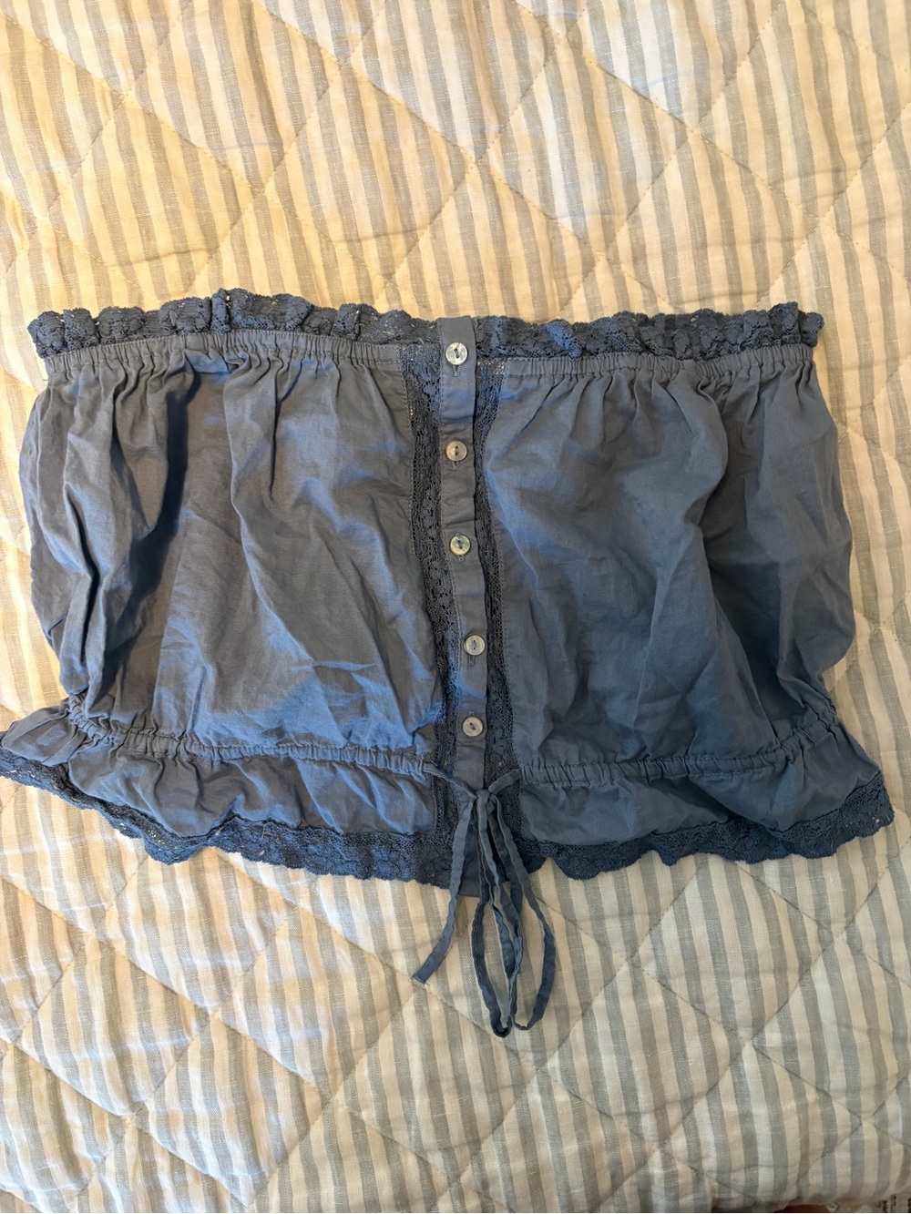 Free People elastic drawstring tube top